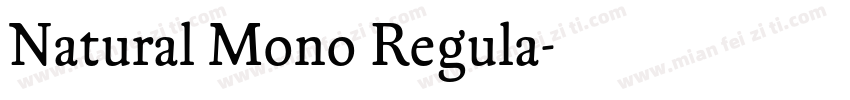 Natural Mono Regula字体转换